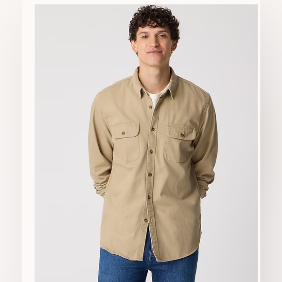 J. Crew Other - J. Crew Men's Corded Twill Work Shirt in Burnished Wheat